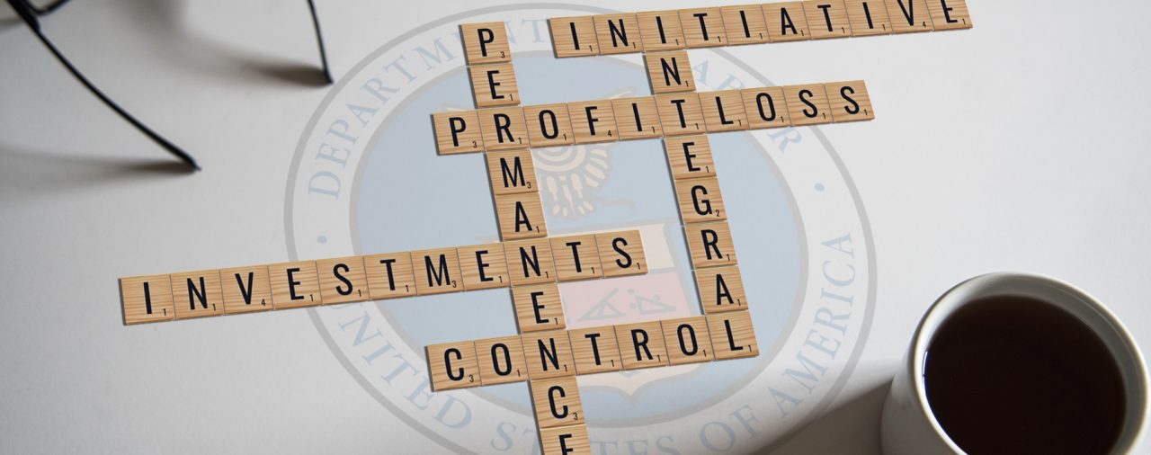 a scrabble syle letter configuration showing the new independent contractor rules which have been proposed by the DOL. The rules are superimposed on the DOL's seal.
